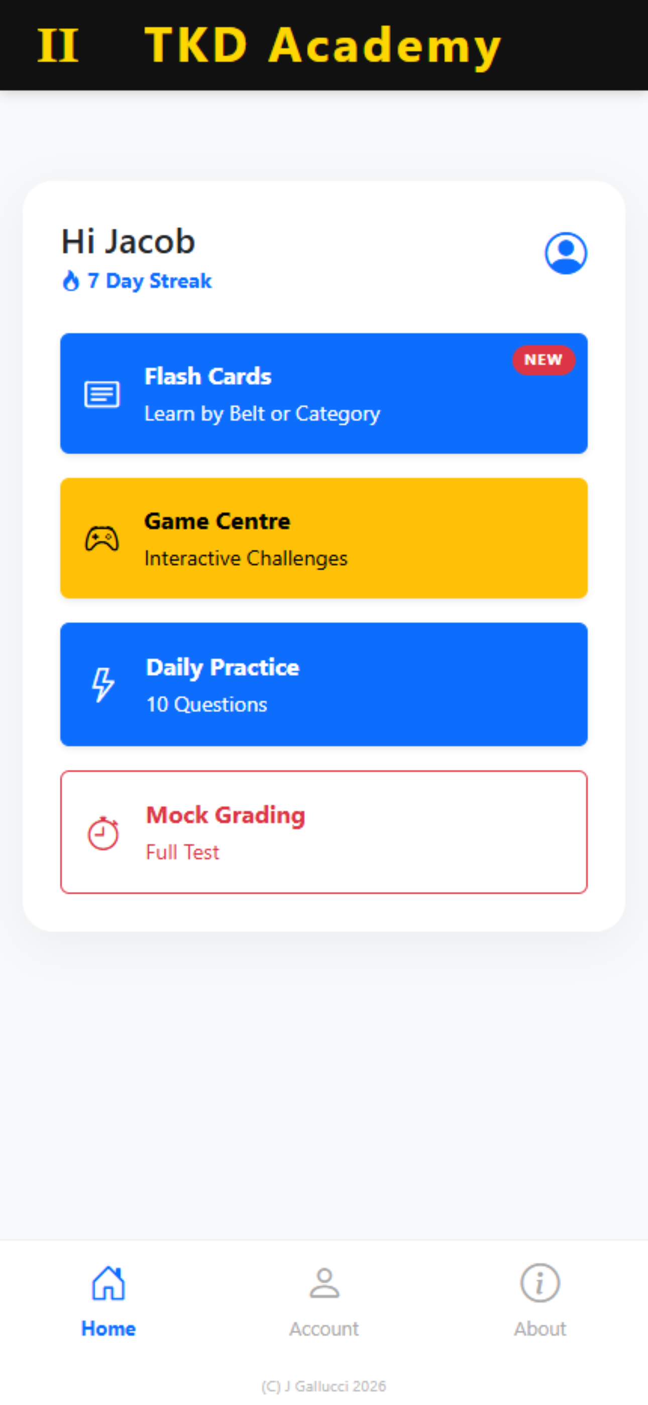 TKD Academy Dashboard
